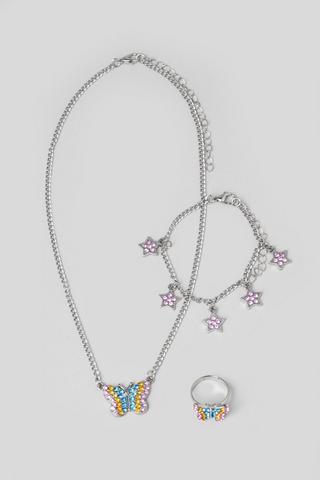 3 Pack Butterfly Jewellery Set