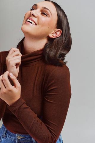 Polo Neck Top