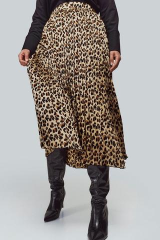 Satin Pleated Skirt