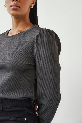 Jacquard Long Sleeve Top