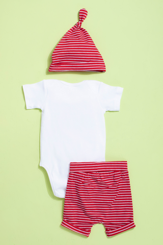 Bodysuit + Shorts + Beanie Set