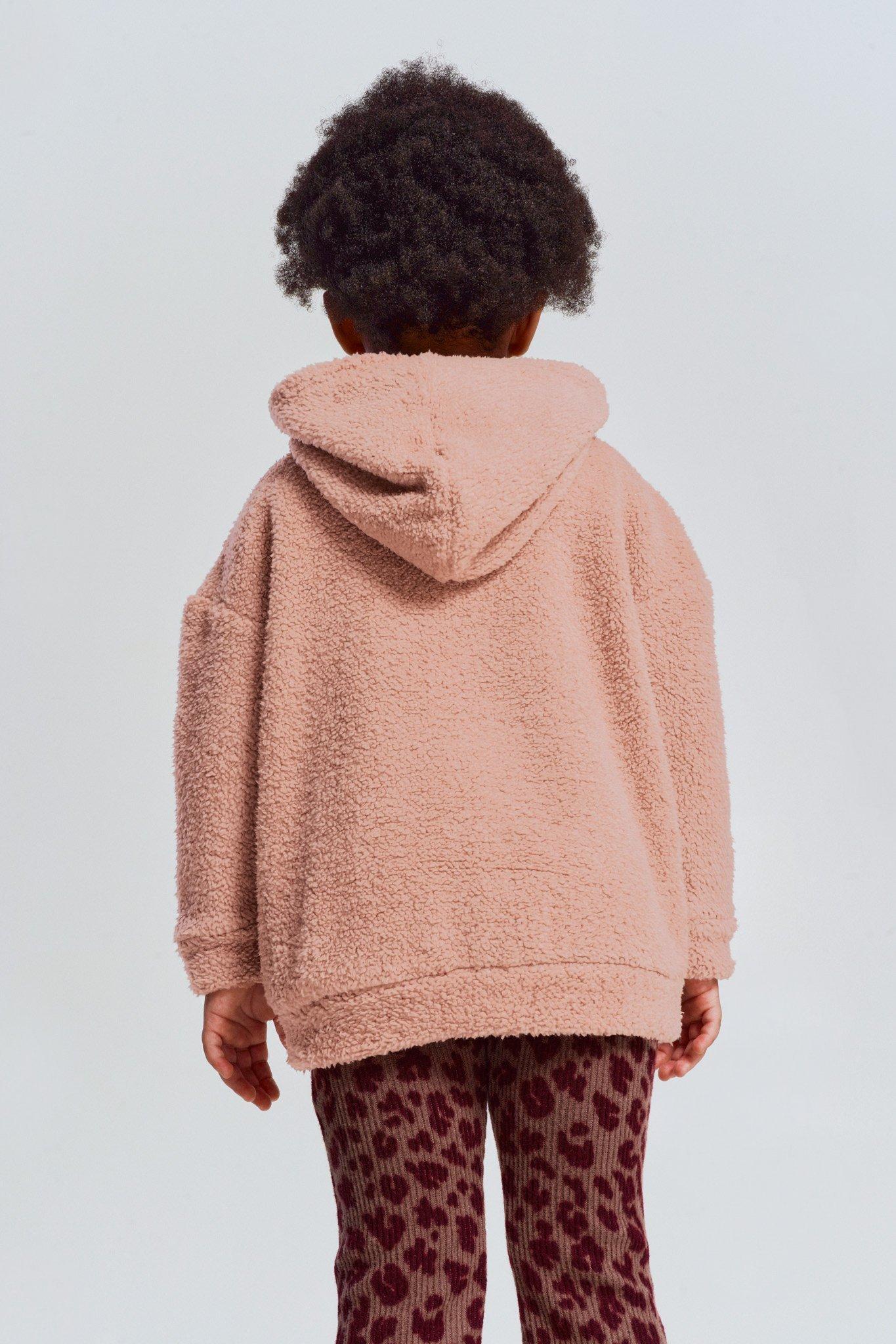 Pink Hm Teddy Hoodie Hoodie Sudadera Peluche H&m H&M Teddy