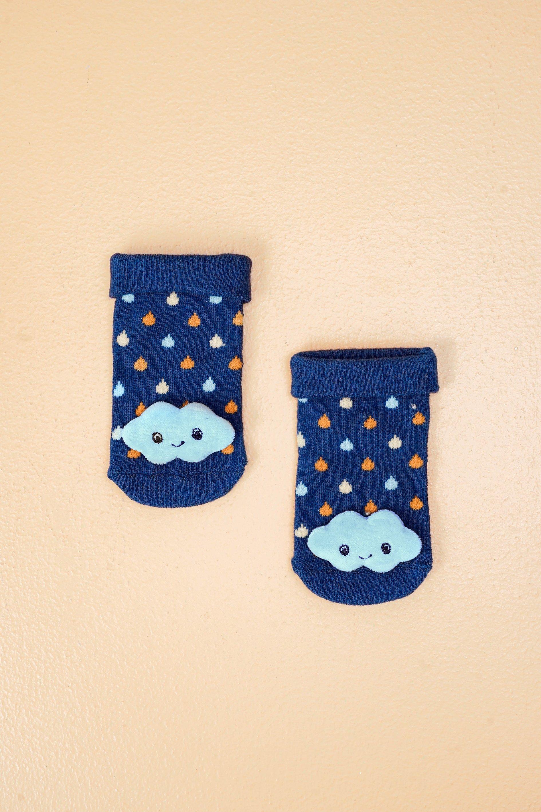 Brown Cloudy Neck Socks