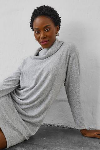 Polo Neck Knit Dress
