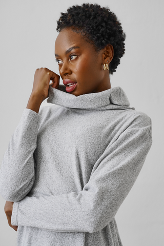 Polo Neck Knit Dress