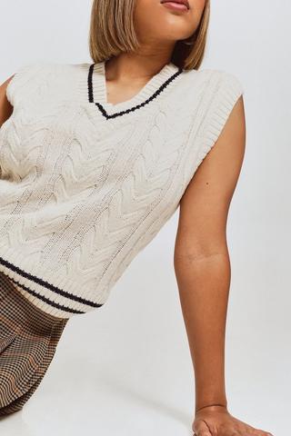 Cable Knit Vest