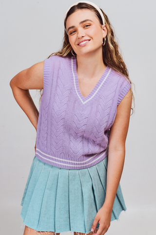 Cable Knit Vest