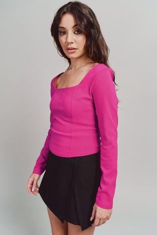 Long Sleeve Corset Top