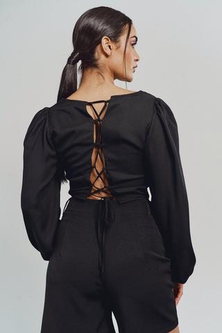 Long Sleeve Corset Top