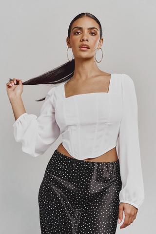 Long Sleeve Corset Top