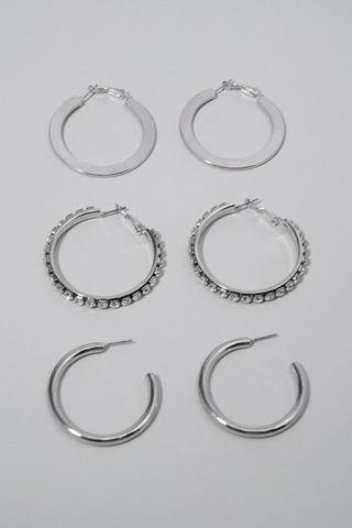 3 Pack Hoop Earrings