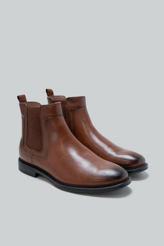 CD Ankle Boot In Glossy Brown Red Cowhide 111760