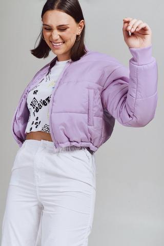Cropped Bomber Jacket