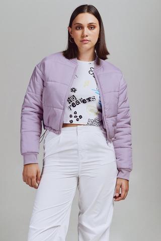 Cropped Bomber Jacket