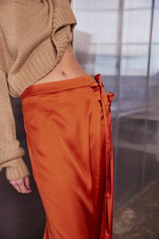 Satin Wrap Pants