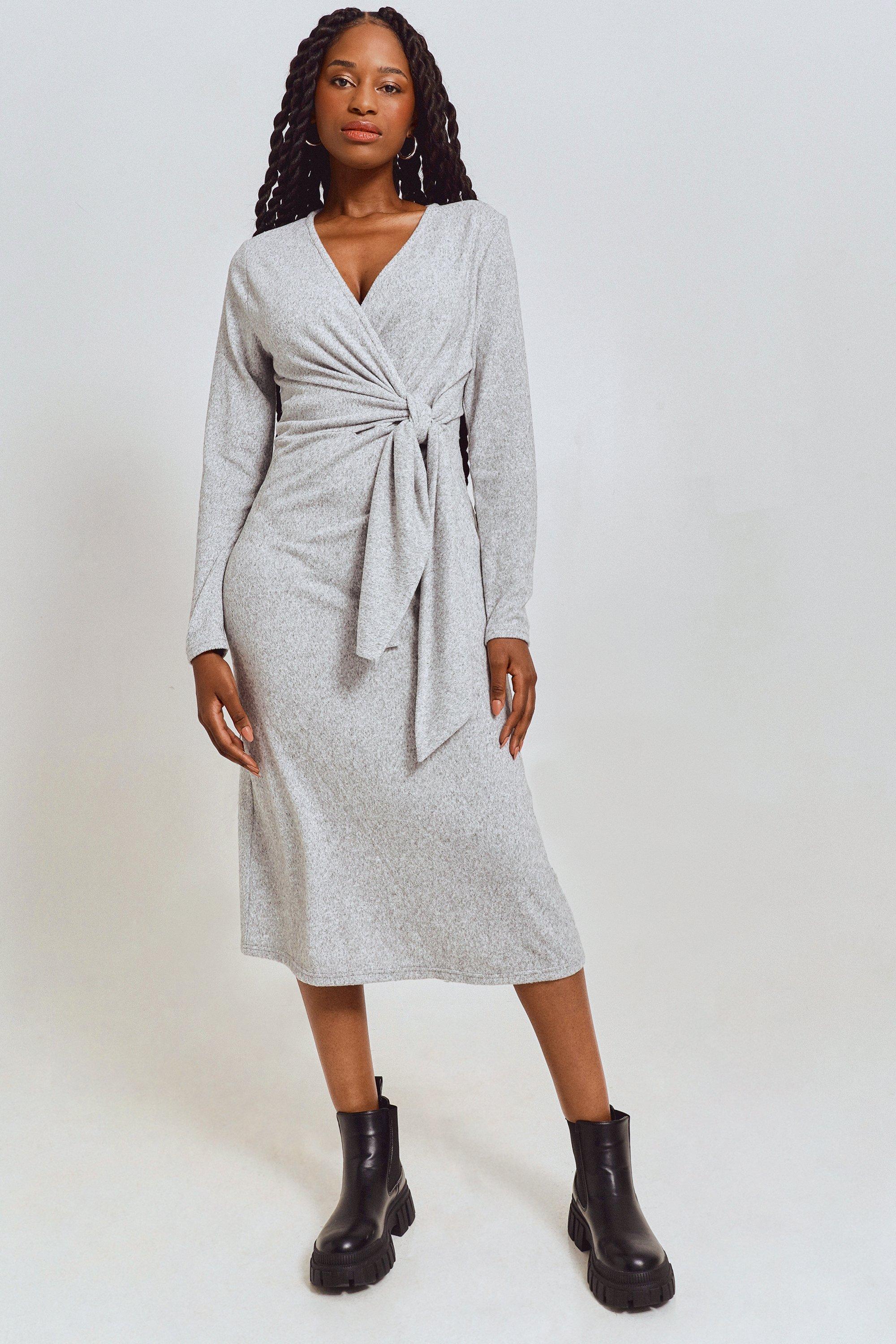 Knit Wrap Dress