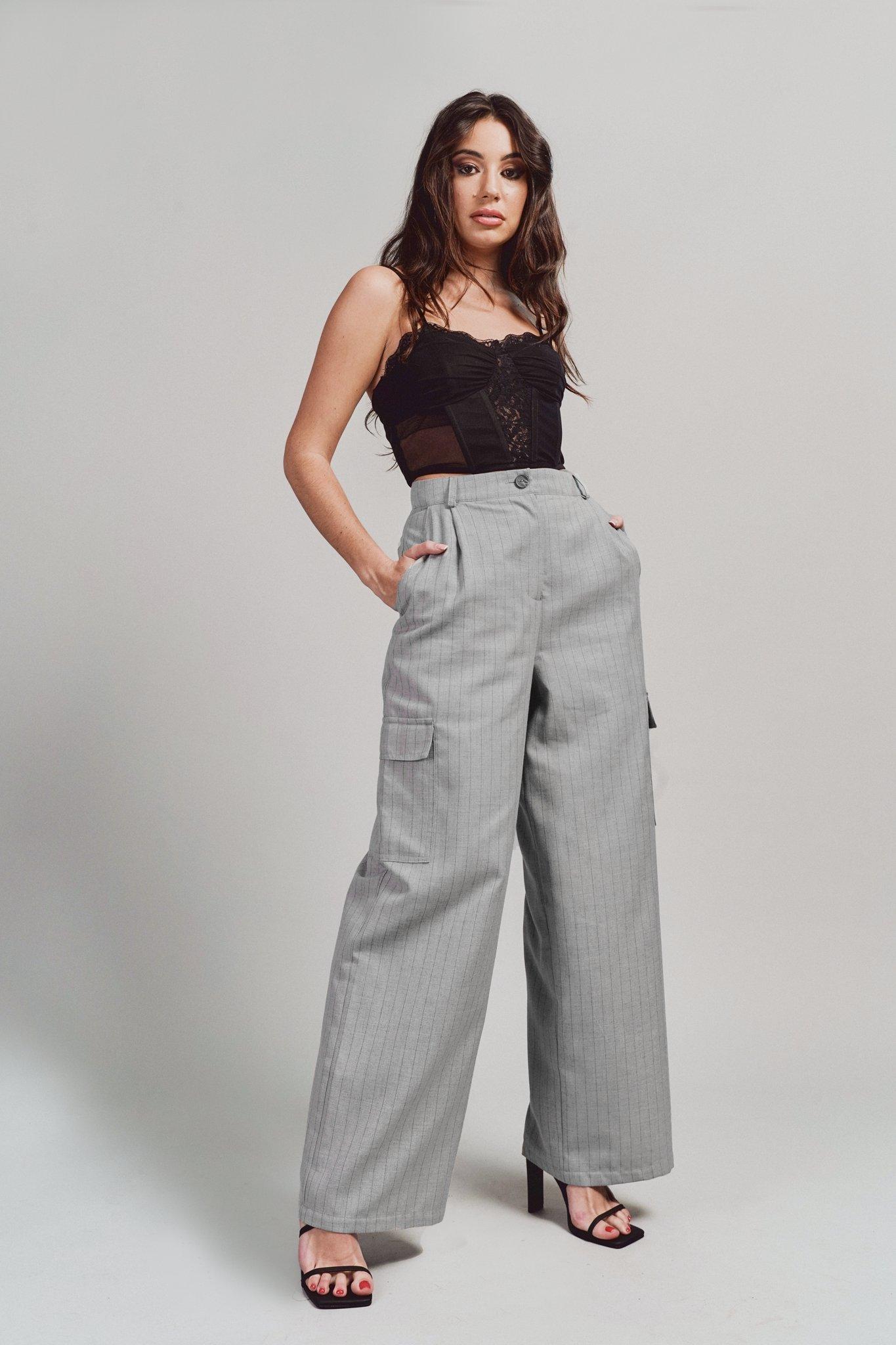 grey palazzo pants