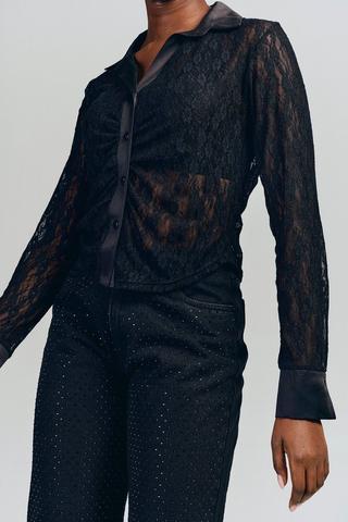 Long Sleeve Lace Shirt