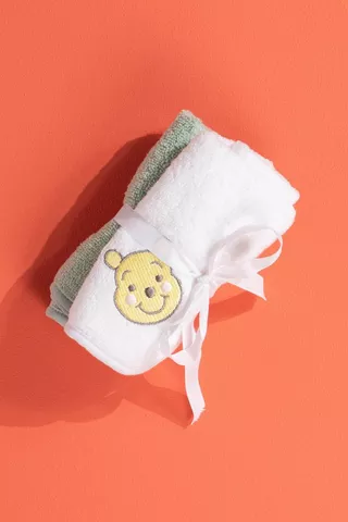 Winnie The Pooh 2 Pack Face Cloths