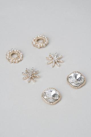 3 Pack Stud Earrings
