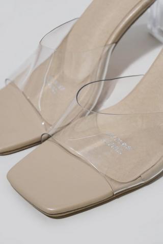 Clear slip discount on block heels