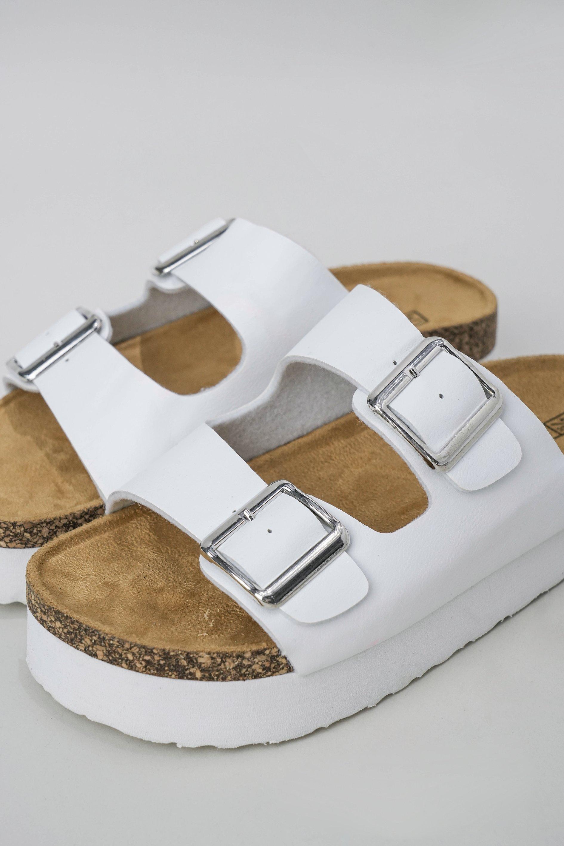 Platform double buckle discount sandals