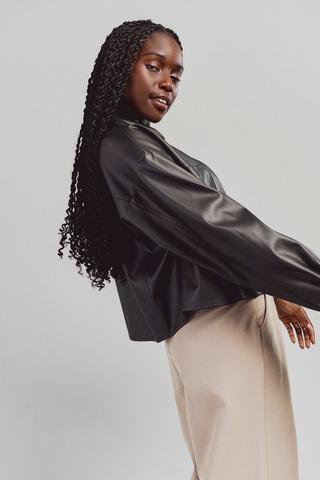 Pleather Shacket
