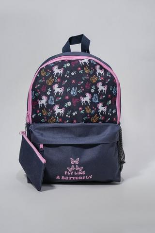 Butterfly Backpack And Pencil Case Set