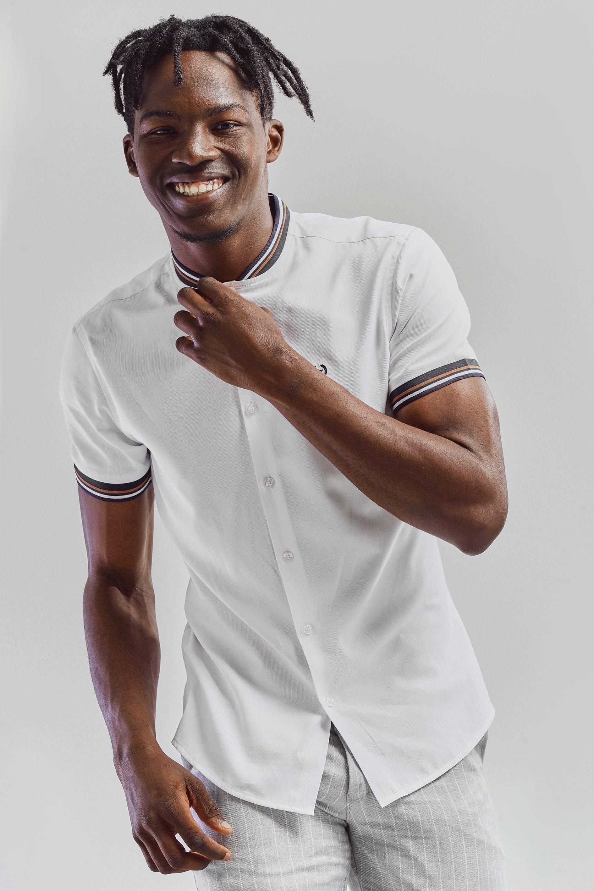 mens short sleeve shirt and tie