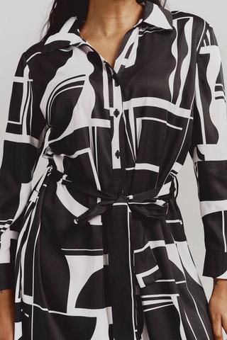 Satin Shirt Dress