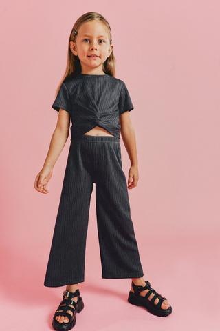 Top And Wide Leg Pants Set