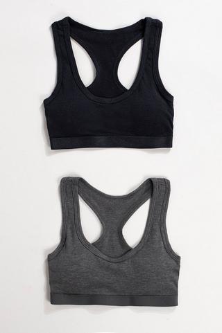 2 Pack Crop Bras