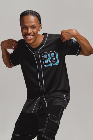 INFORMAL APPAREL  Baseball Jersey : Black