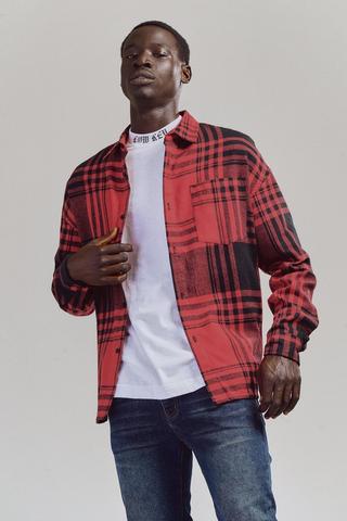 Plaid shirt hot sale over hoodie