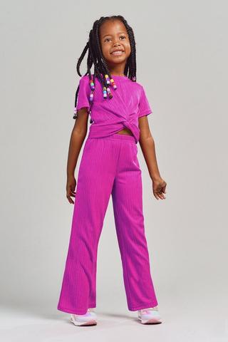 Top And Wide Leg Pants Set