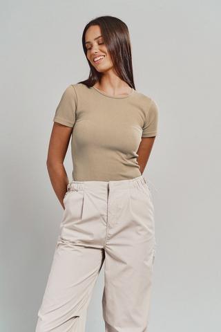 Go To Seamless Fitted Top Khaki