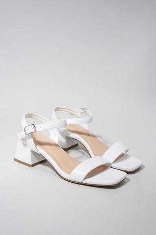 block heel ankle strap closed toe