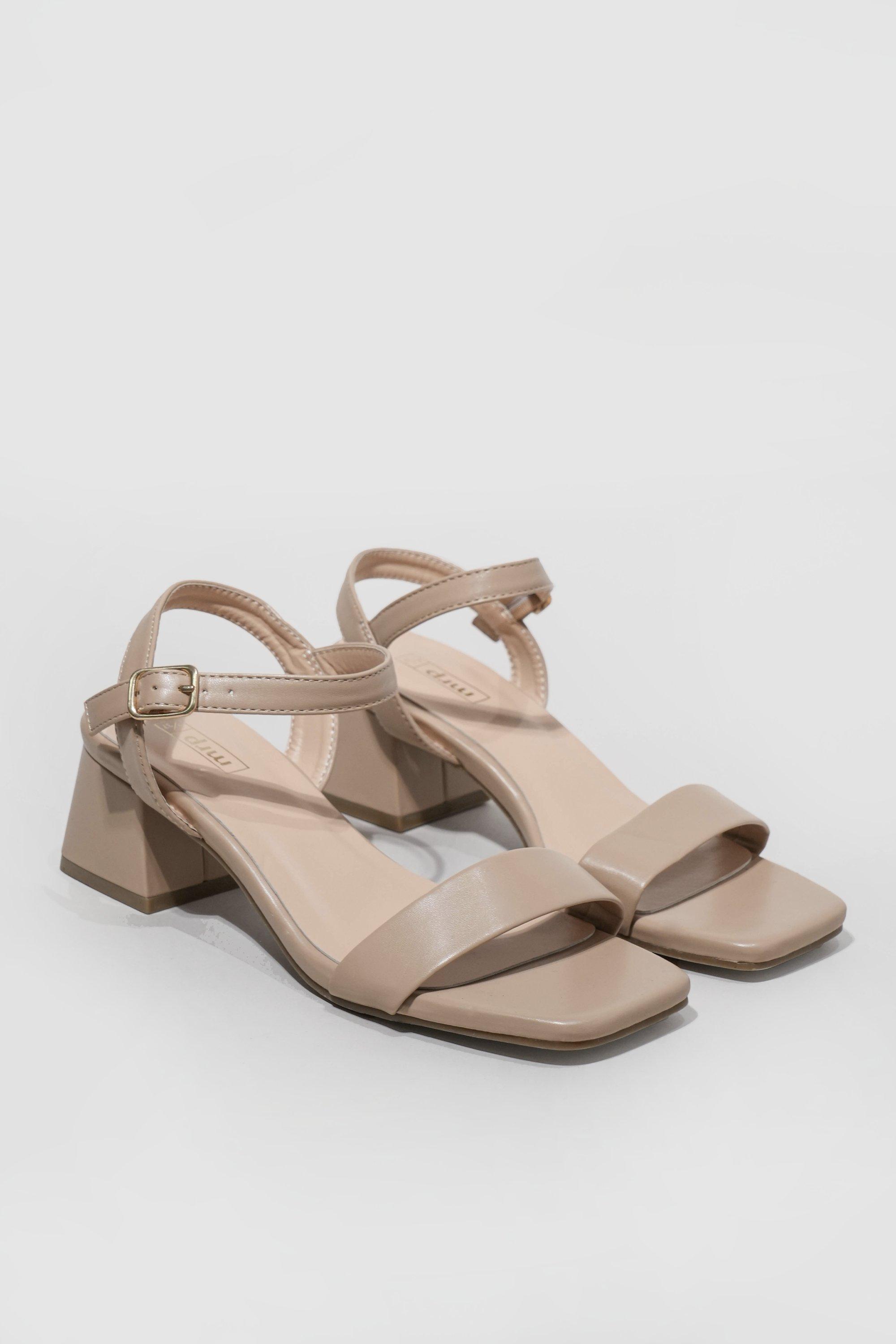 block heel closed toe ankle strap
