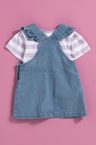 Pinafore Dress And T-Shirt Set