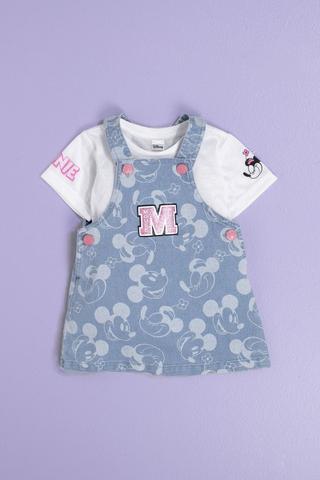 Minnie Mouse Pinafore Dress And T-Shirt Set