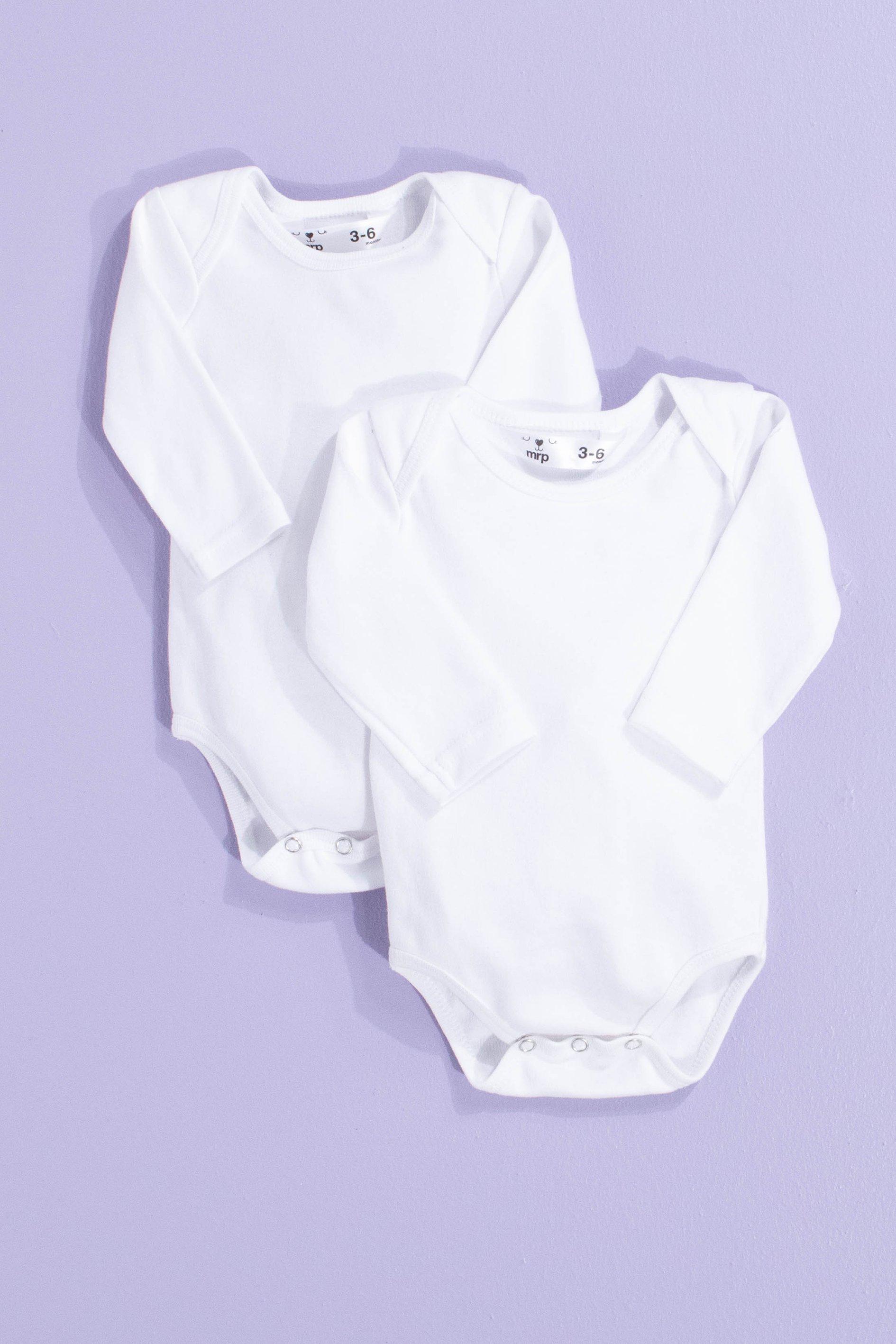 White long best sale sleeve baby vests