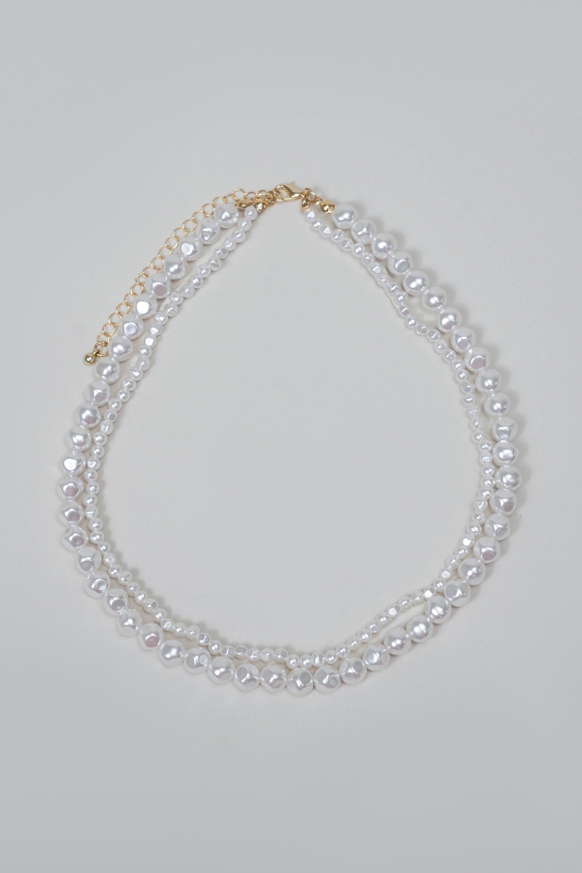 Oyster Beaded Layered Necklace