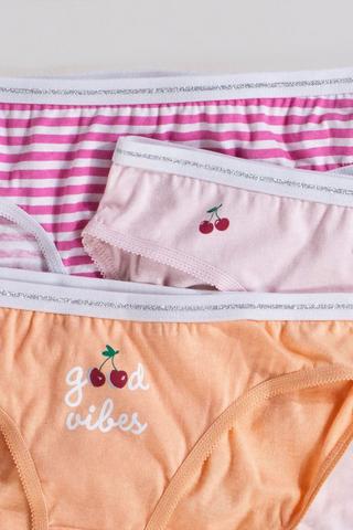Womens Pink 3pk Hello Kitty Thongs