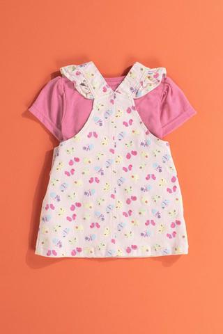 Pinafore Dress And T-Shirt Set