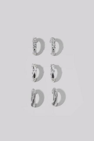 3 Pack Hoop Earrings