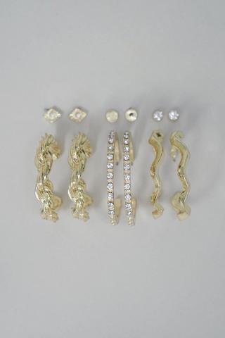 6 Pack Hoop Earrings