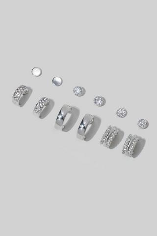 6 Pack Stud And Hoop Earrings