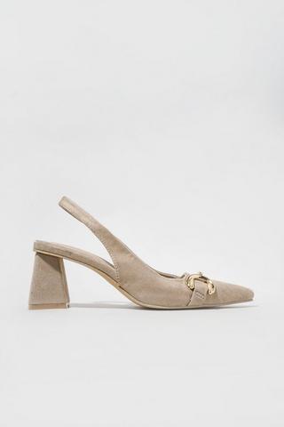 Slingback Court Block Heel
