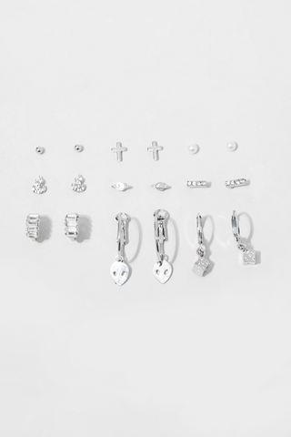 9-Pack of Assorted Stud Earrings