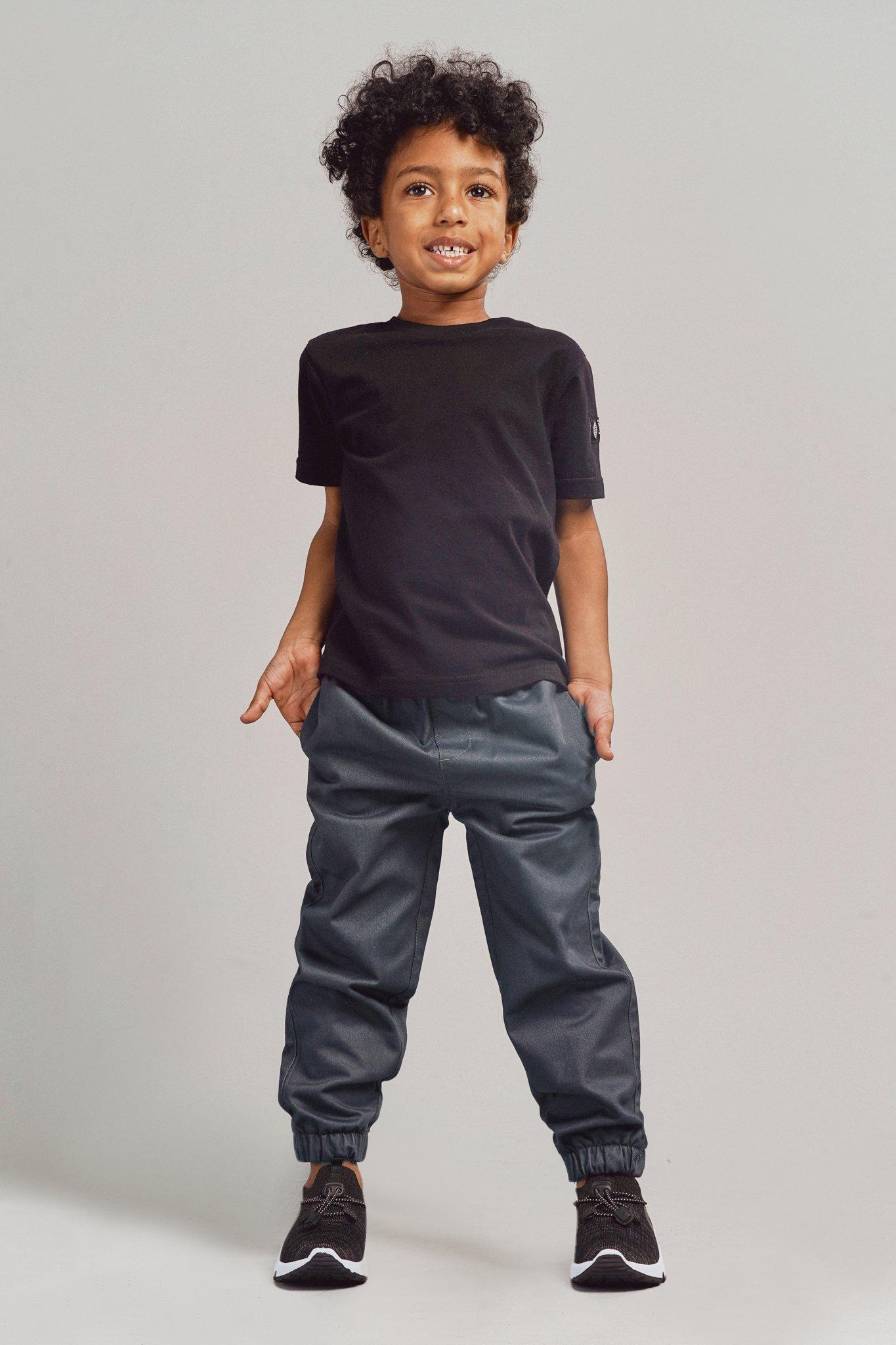 Leather best sale joggers kids